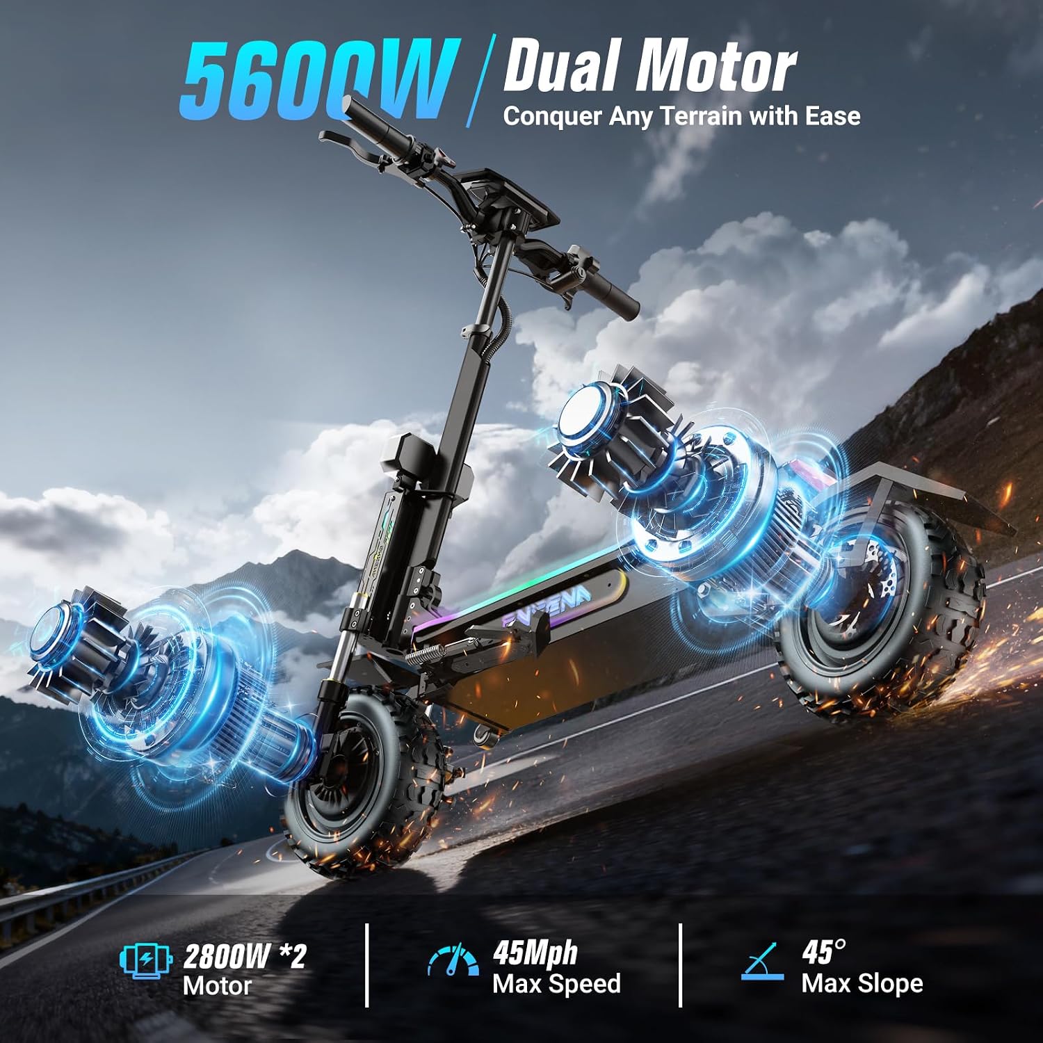 GT7 Electric Scooters Adults-  - 60V 5600W Dual Motor Electric Scooter recension och pris
